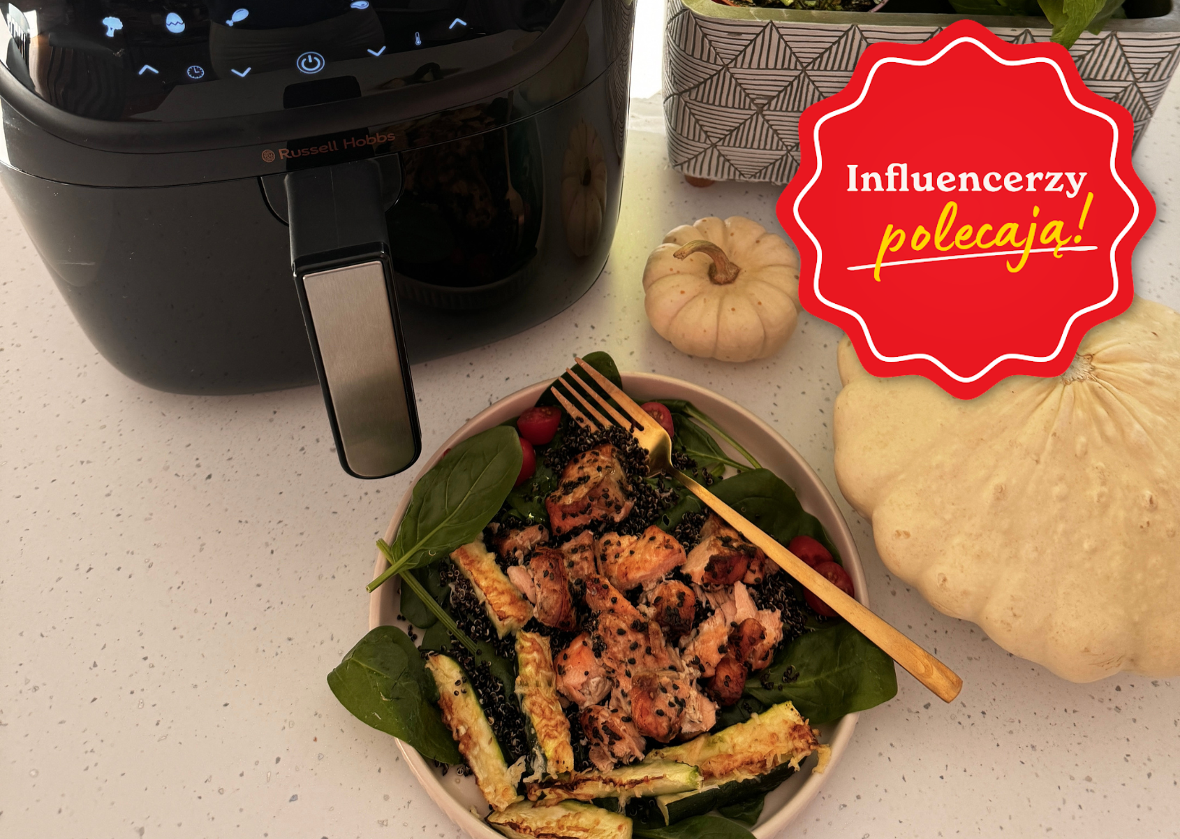 Przepis na łososia z airfryer Russell Hobbs